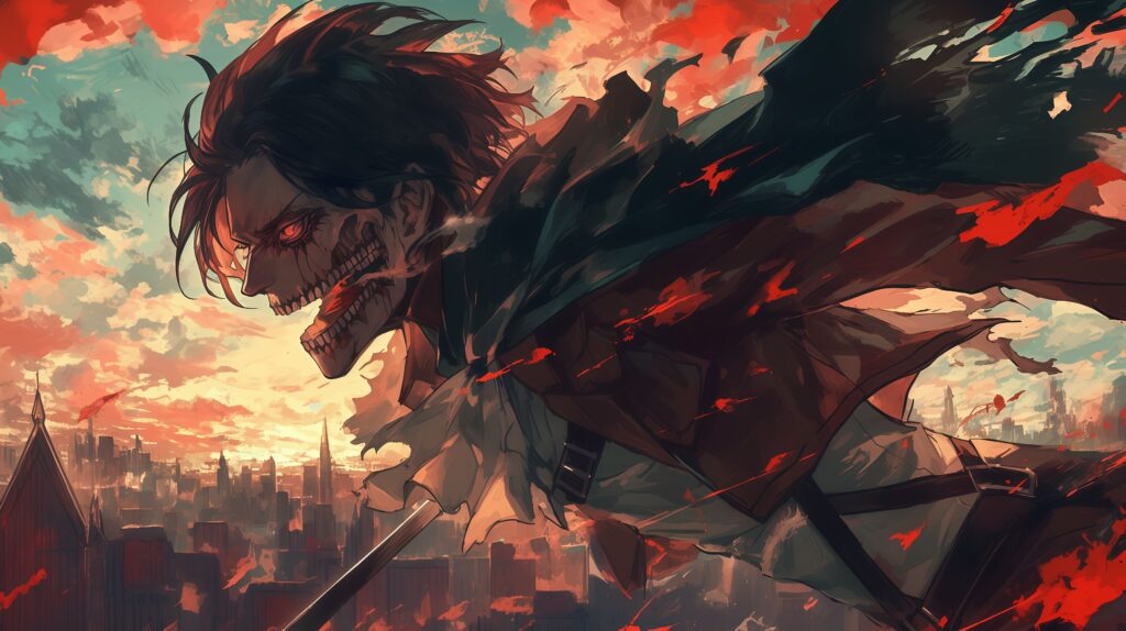 Eren Yeager Founding Titan Desktop Wallpaper