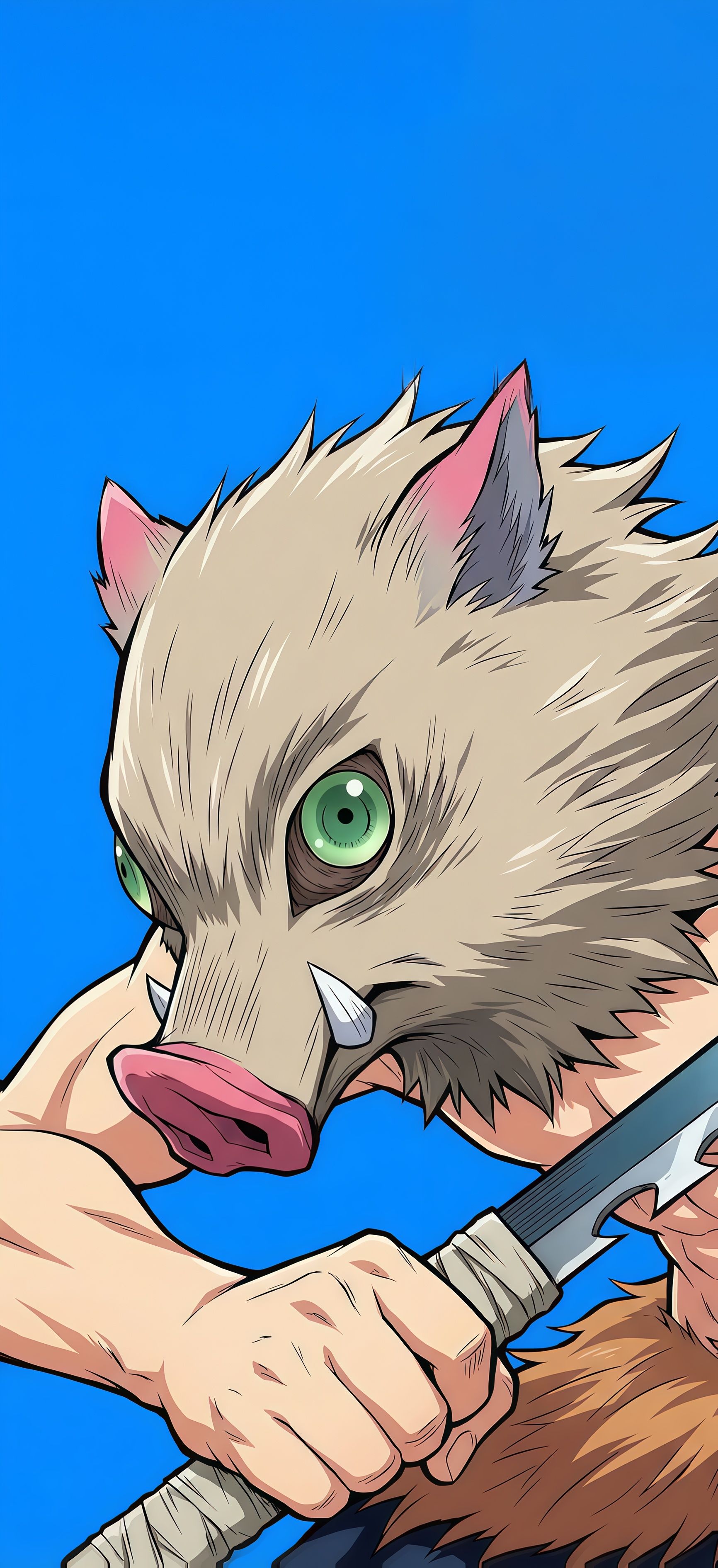 Inosuke Hashibira Beast Breathing Wallpaper