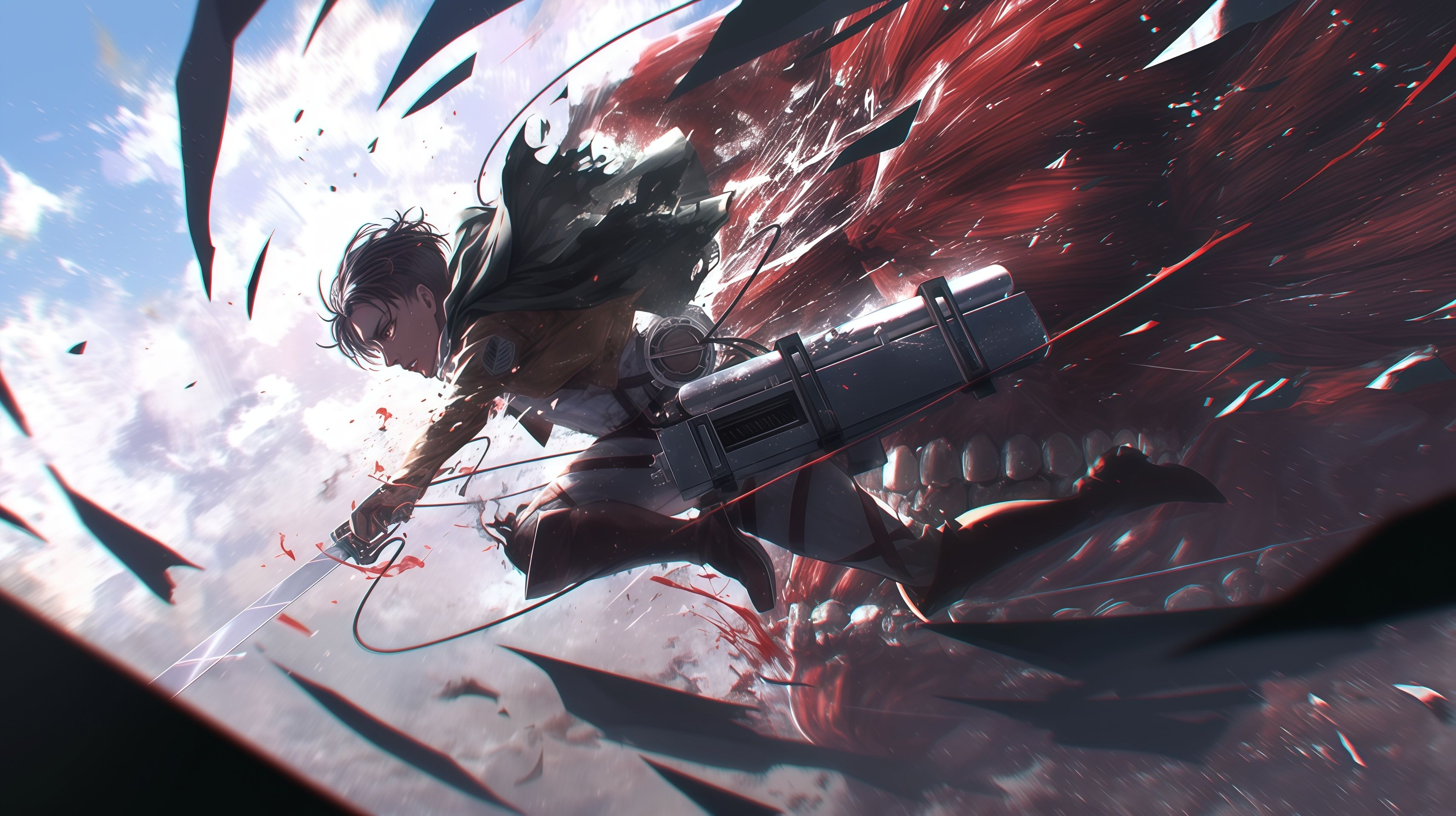 Levi Ackerman Attack on Titan Desktop Wallpaper