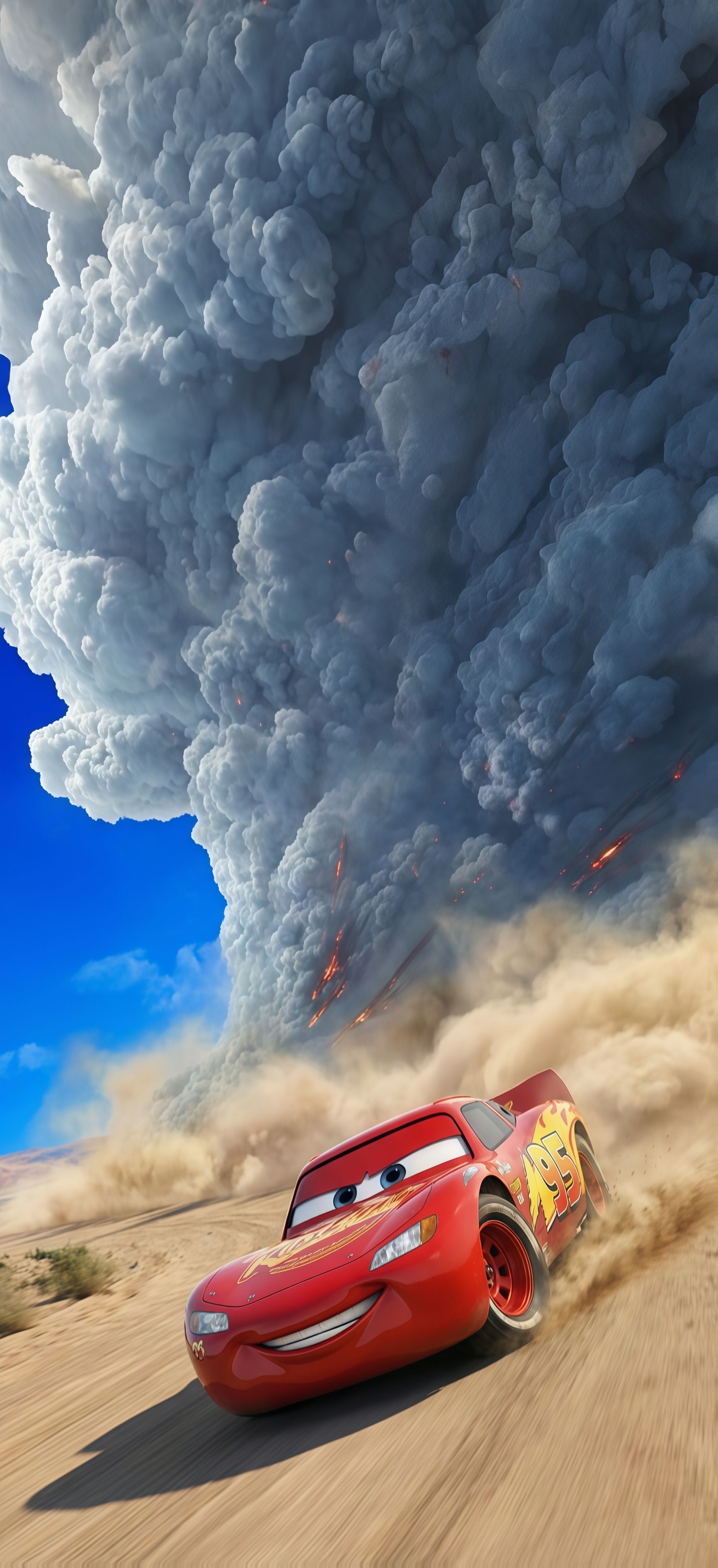 Lightning McQueen Desert Ash Wallpaper