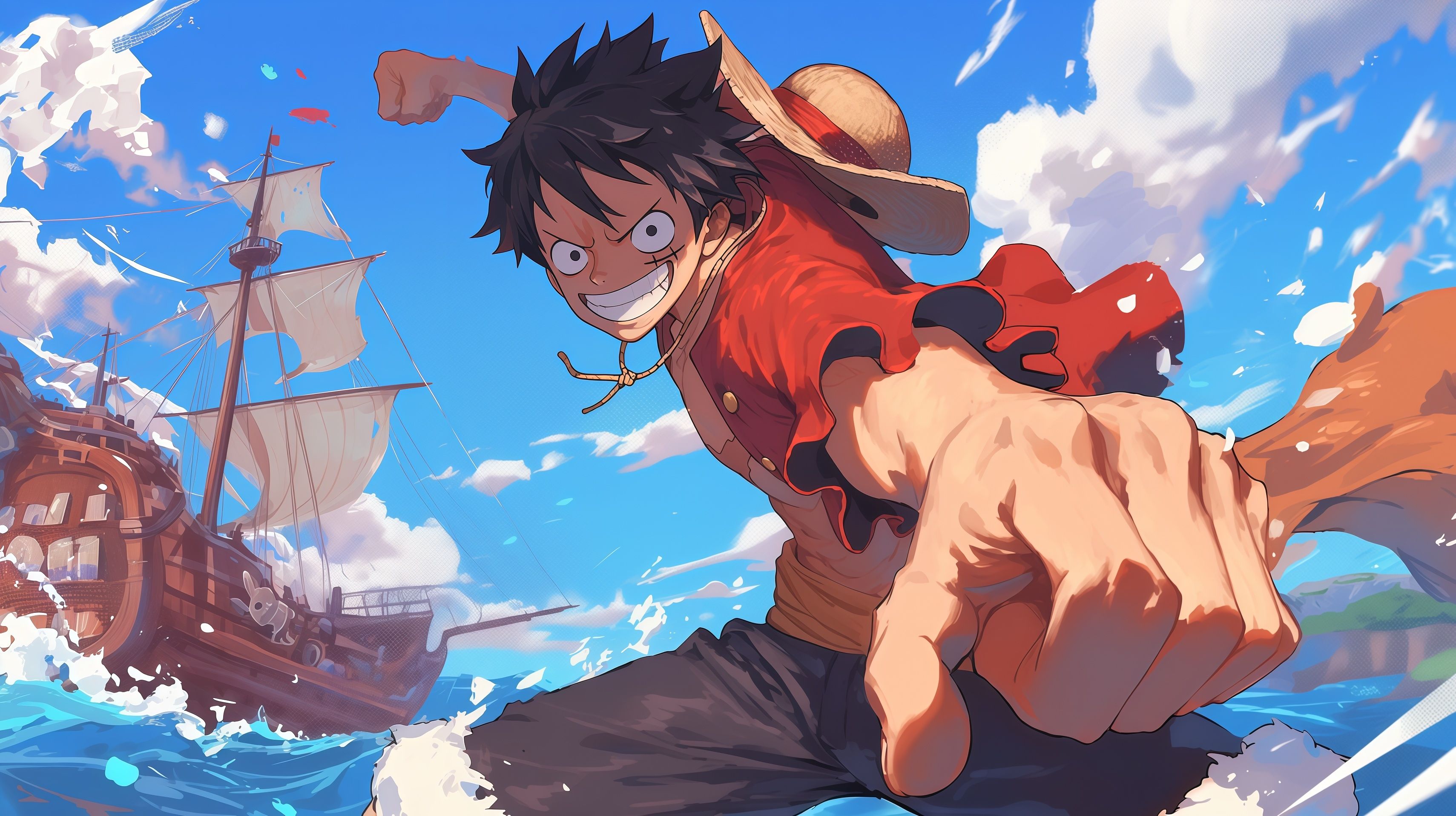 Luffy Straw Hat Desktop Wallpaper