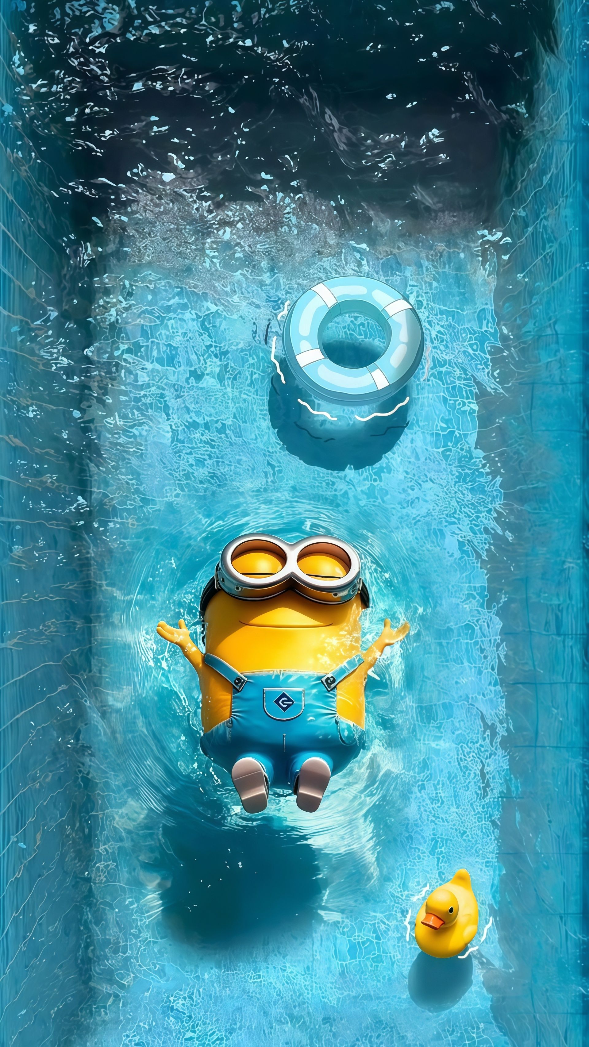 Minion Swimming Pool Live Wallpaper