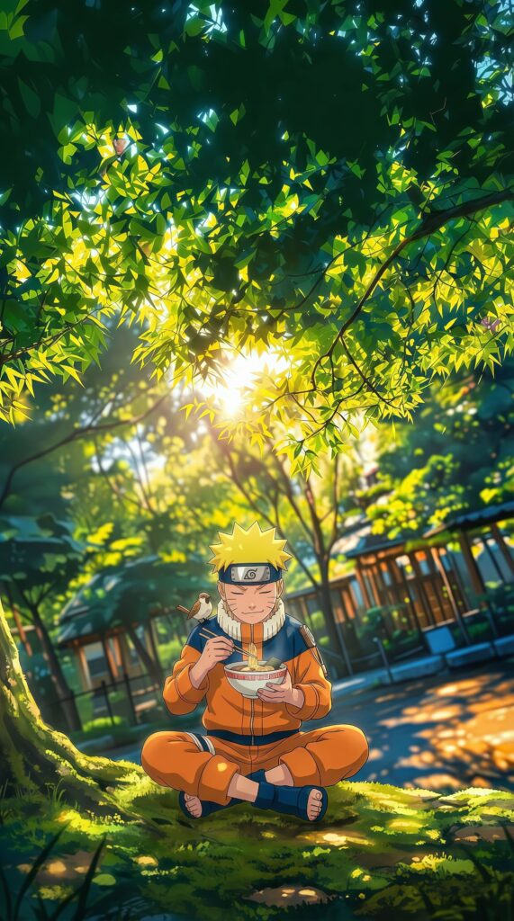 Naruto Uzumaki Forest Ramen Wallpaper