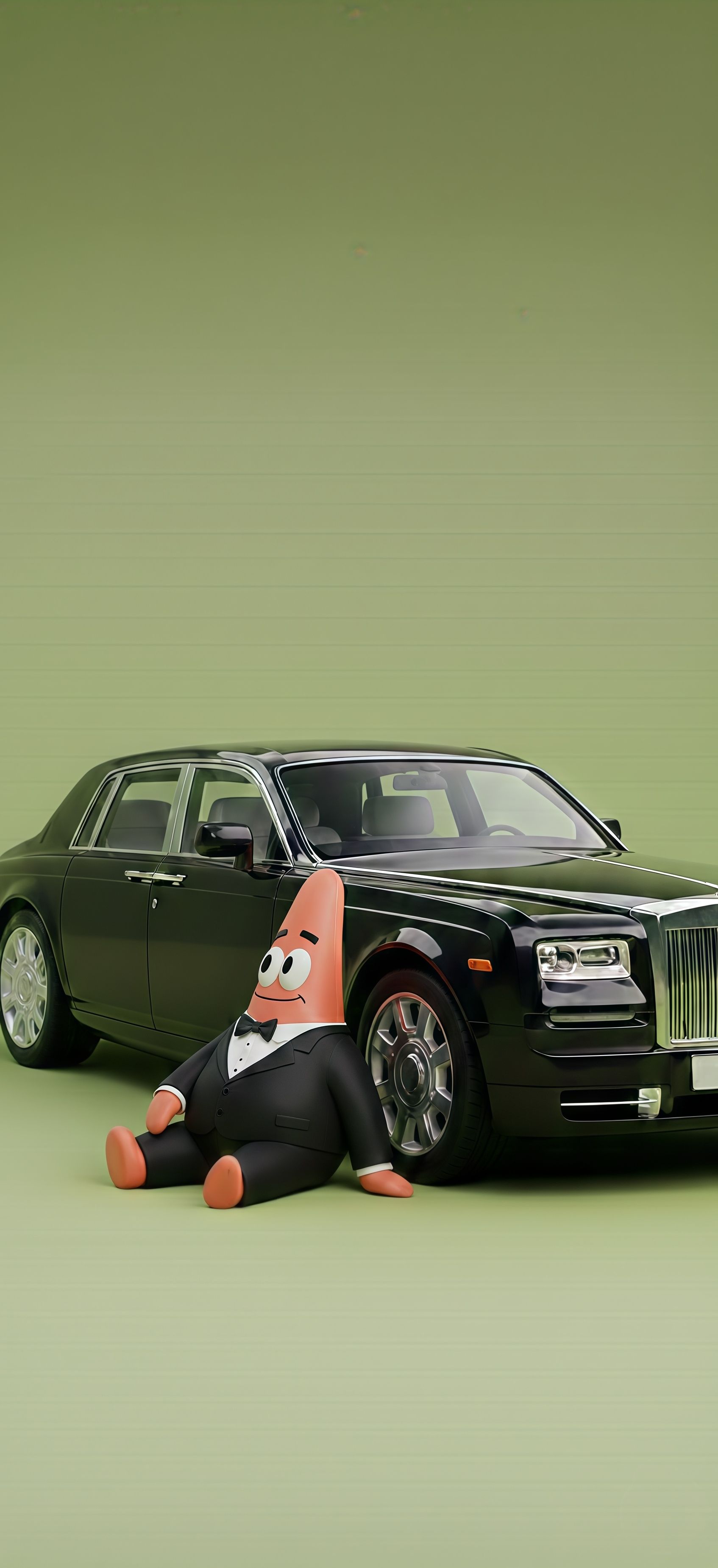 Patrick Star Rolls-Royce Phantom Wallpaper