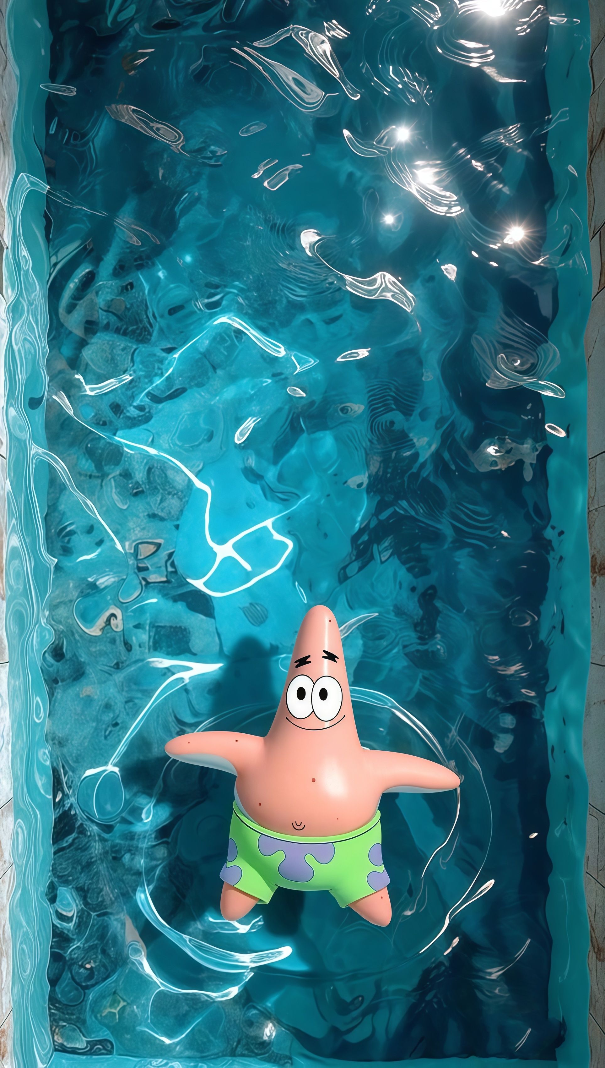Patrick Star Swimming Live Wallpaper