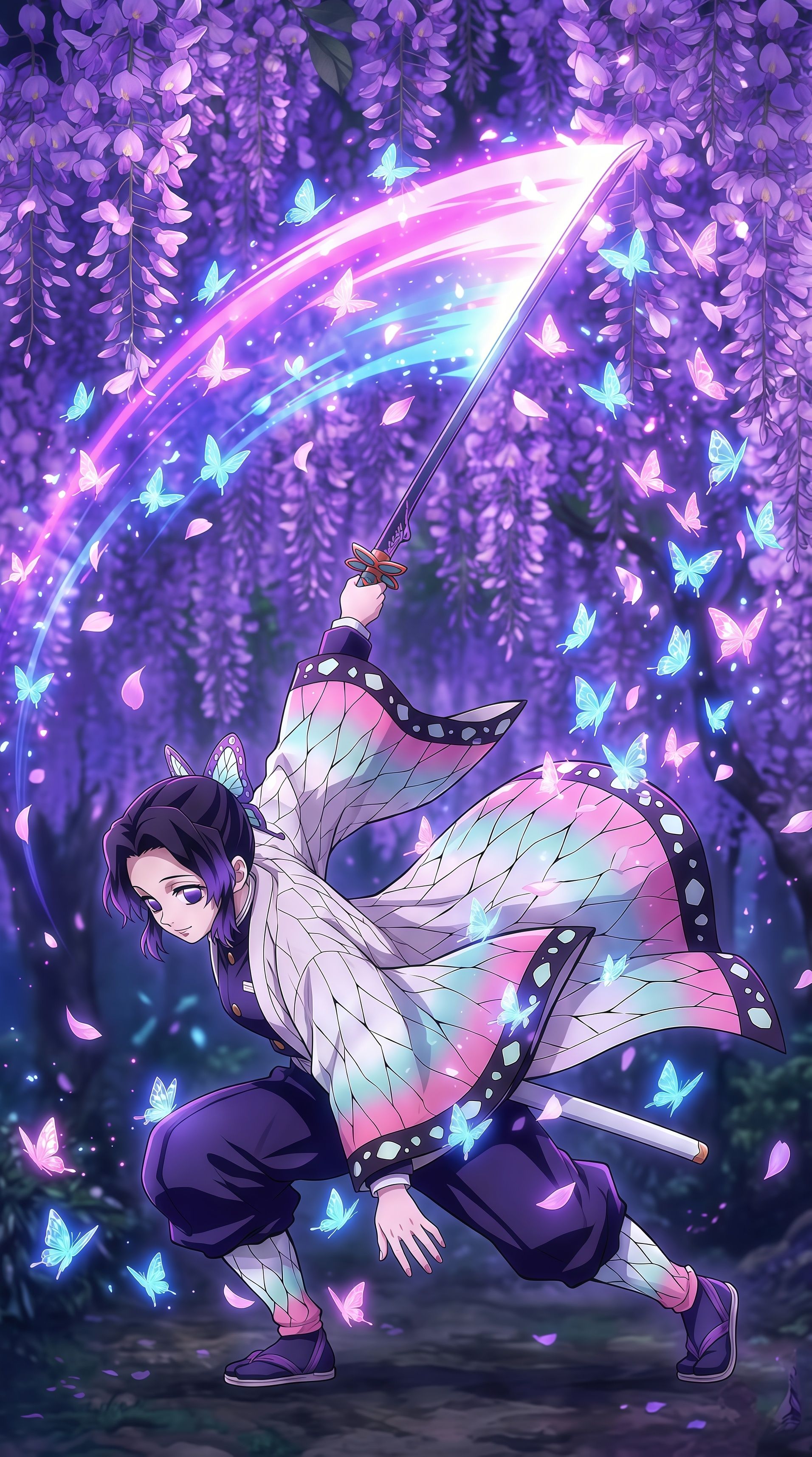 Shinobu Kocho Wisteria Sword Wallpaper