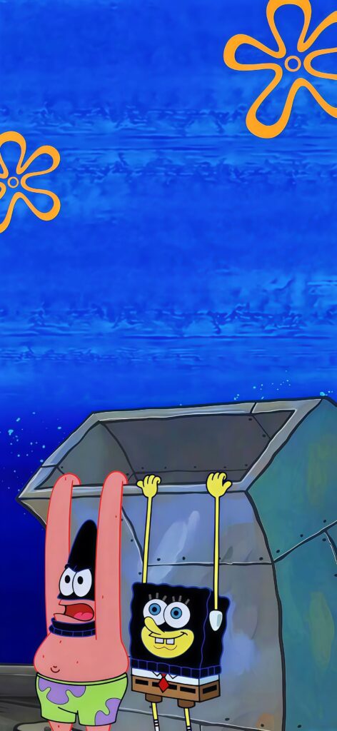 SpongeBob and Patrick Dumpster Wallpaper