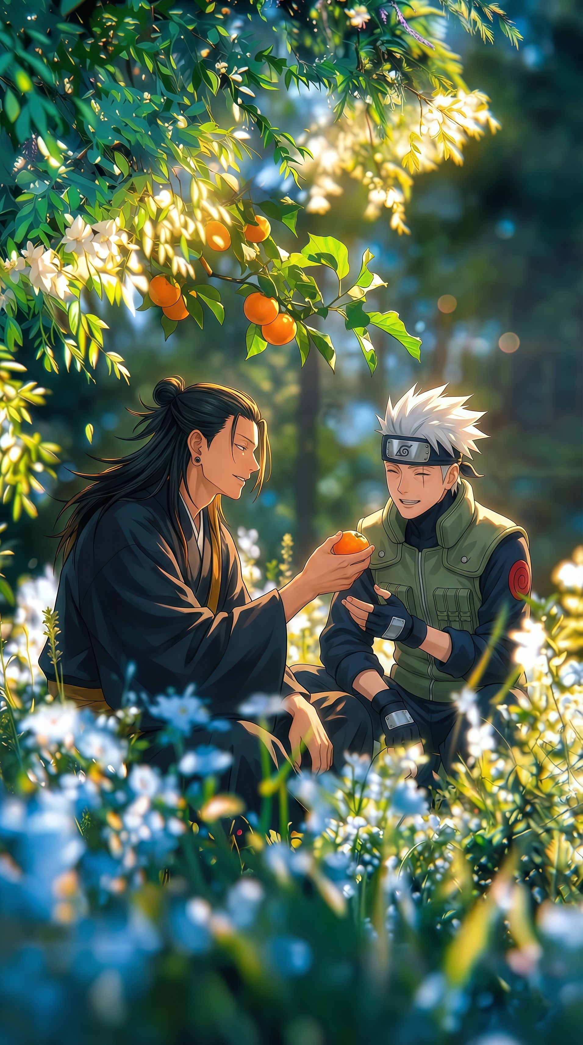 Suguru Geto and Kakashi Hatake Crossover Wallpaper