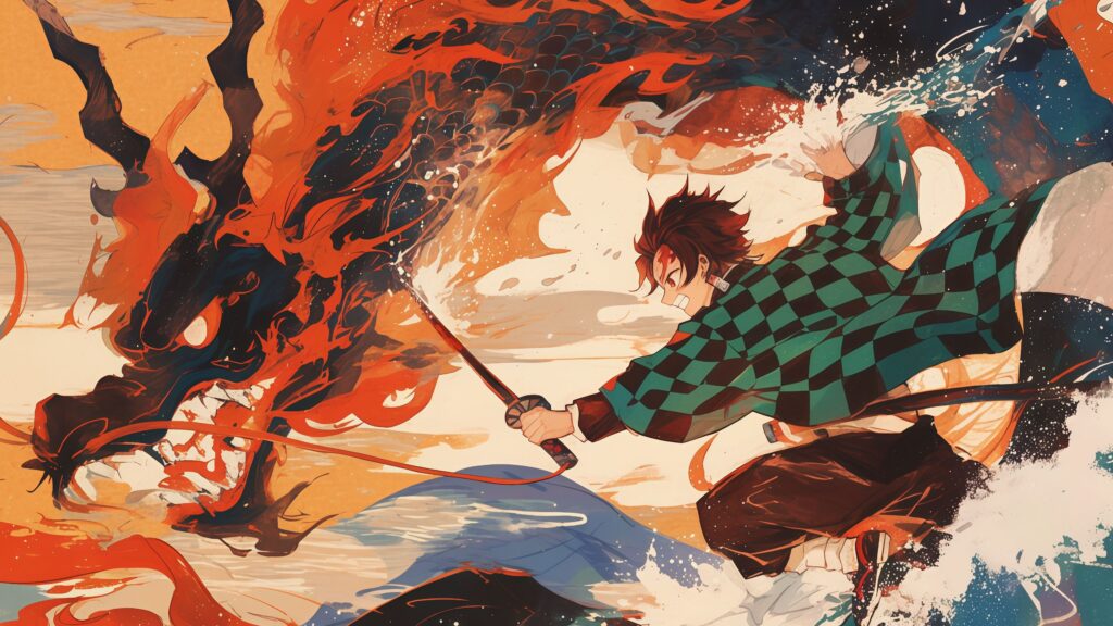 Tanjiro Kamado Demon Slayer Desktop Wallpaper