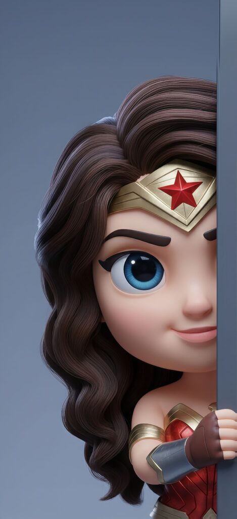 Wonder Woman Chibi 3D HD Wallpaper