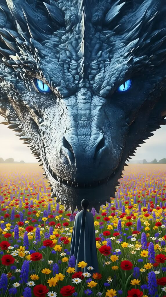 Blue Dragon Encounter Wallpaper