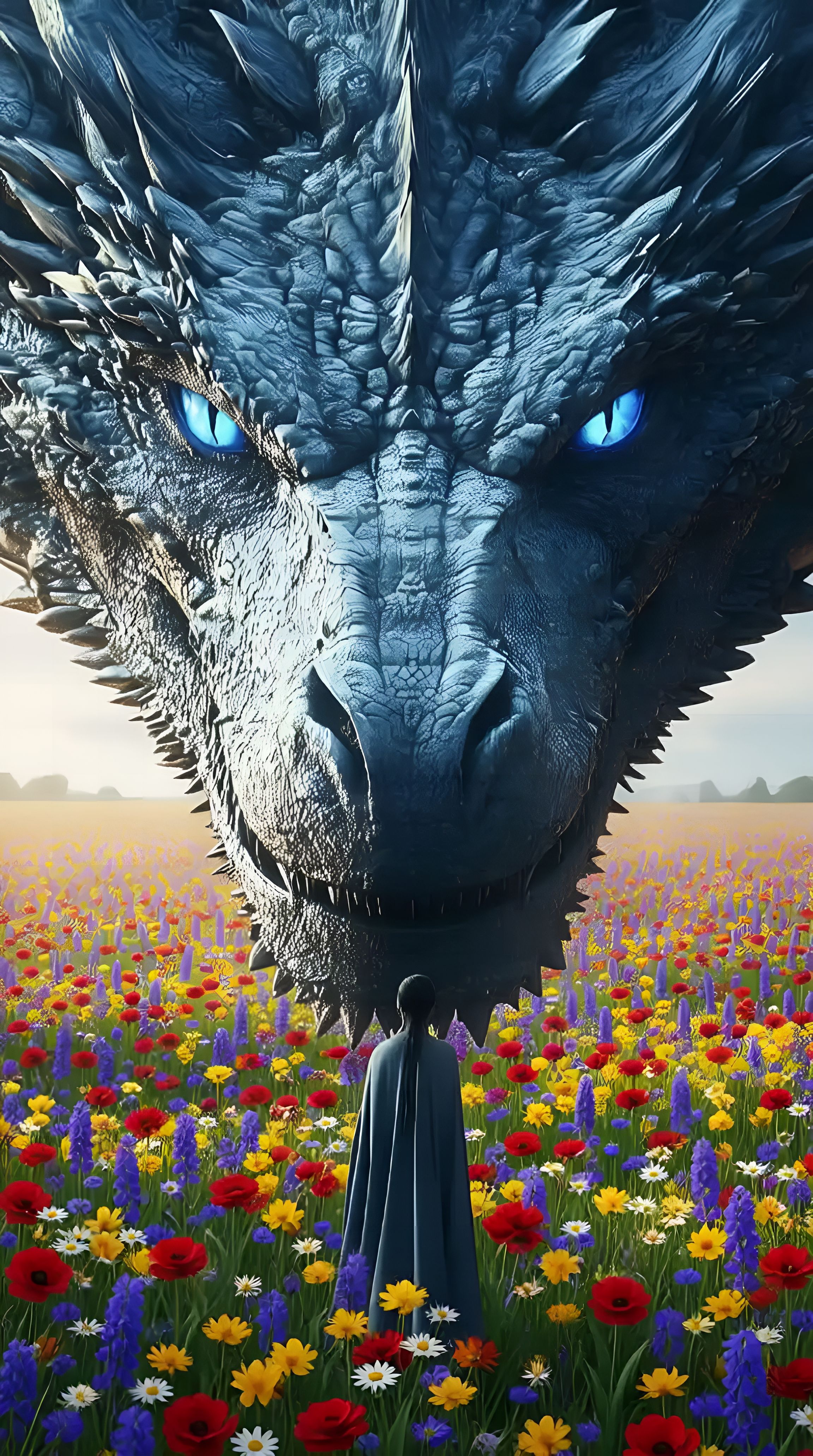 Blue Dragon Encounter Wallpaper