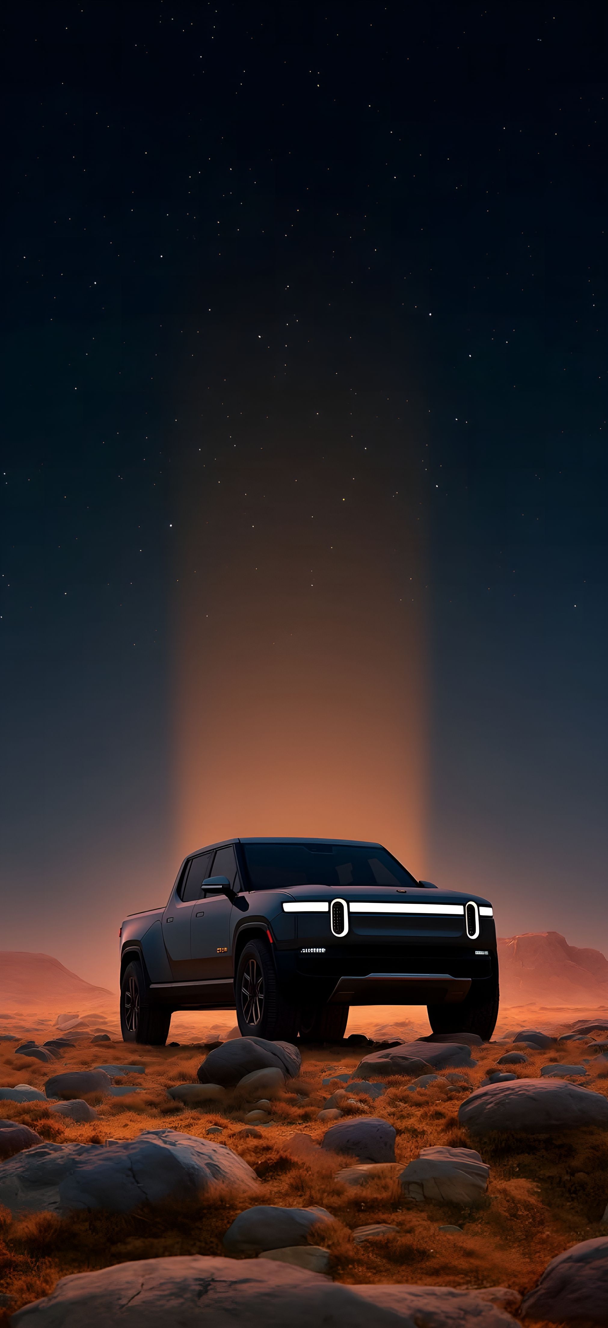 Rivian R1T Desert Night Wallpaper