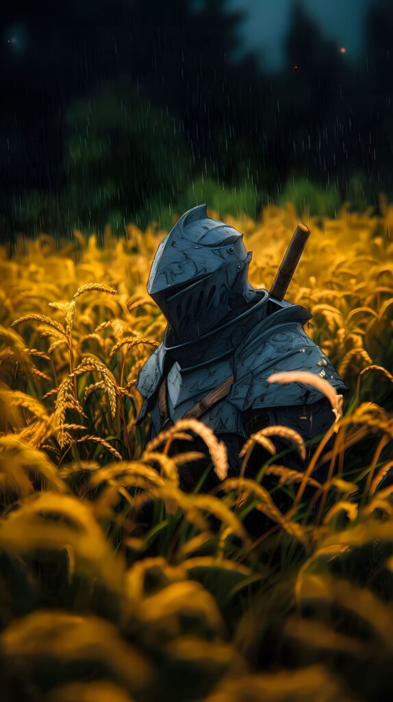 Stormy Knight Field Wallpaper