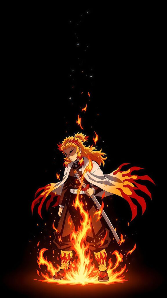 Kyojuro Rengoku Flame Hashira Live Wallpaper