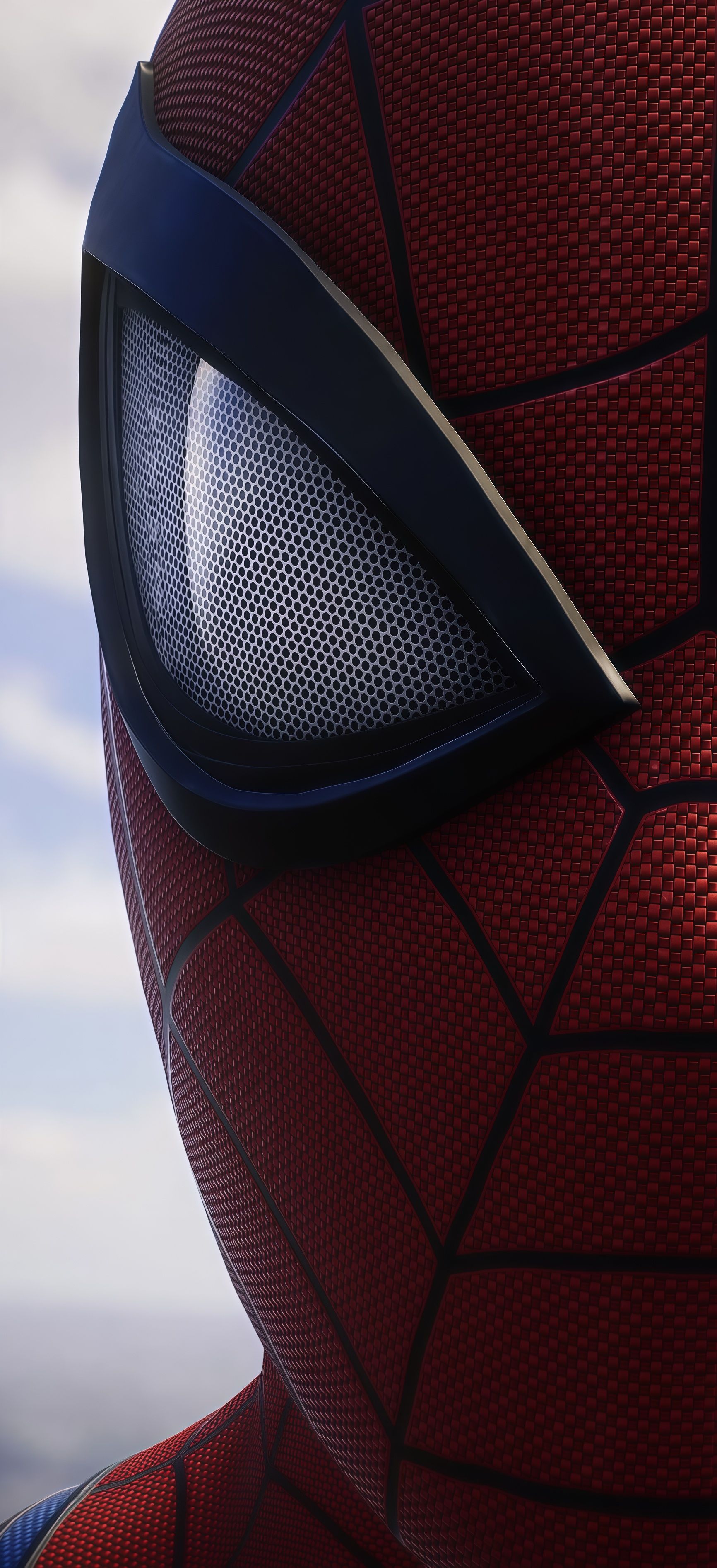 Spider-Man Mask Texture Wallpaper