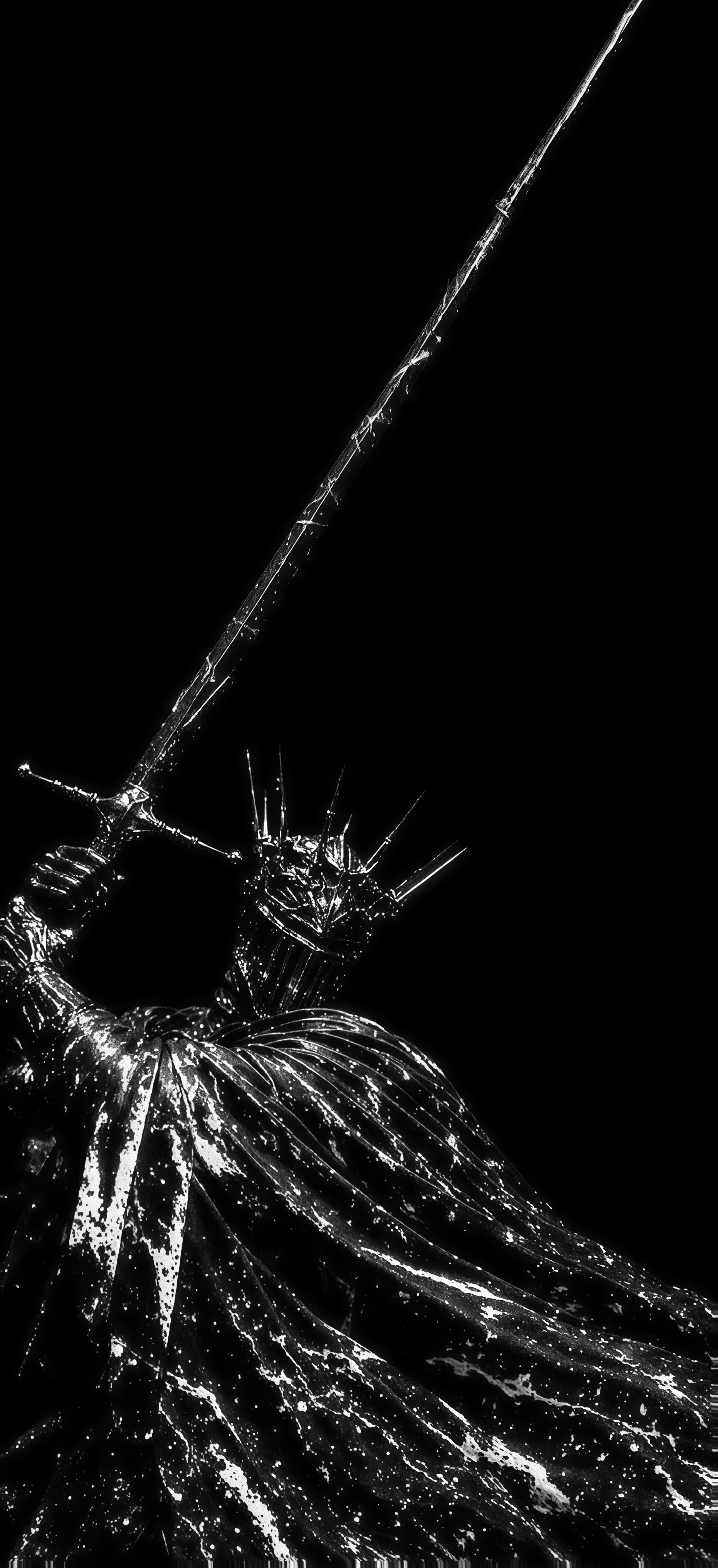 Dark King Fantasy Minimalist Phone Wallpaper