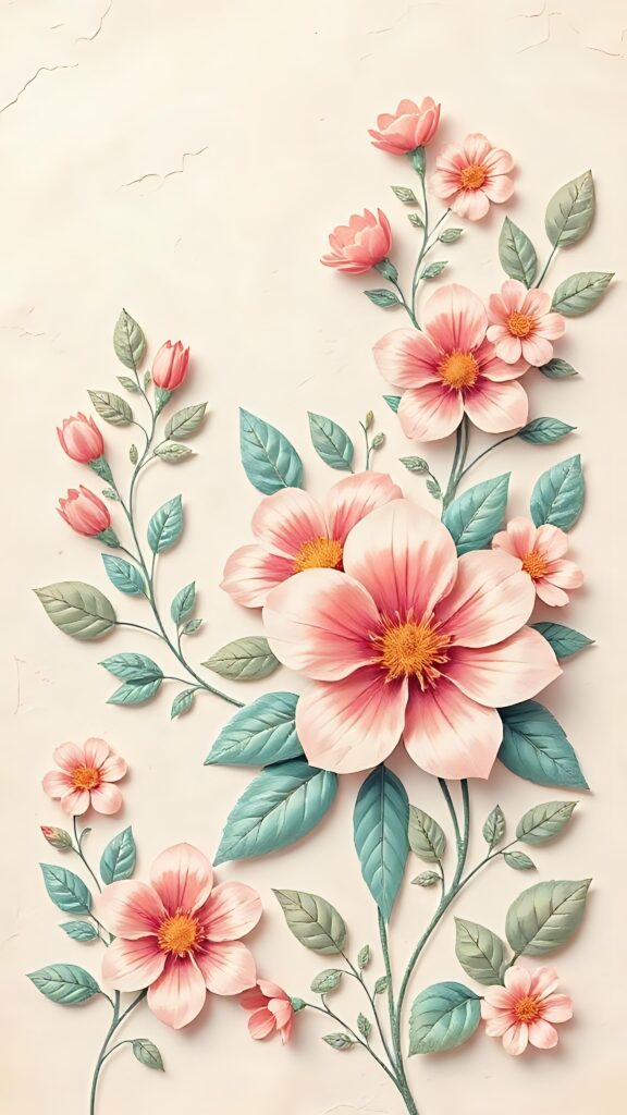 Geometric Floral wallpaper