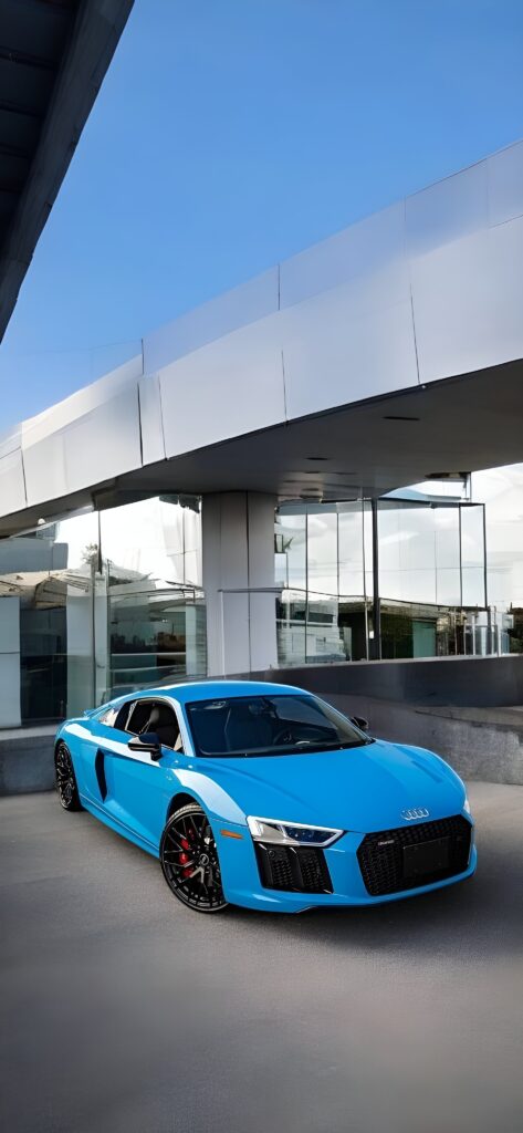 Sleek Blue Audi R8 wallpaper