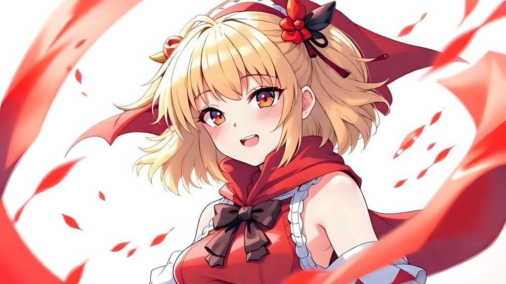 Anime Girl in Red Dress Wallpaper