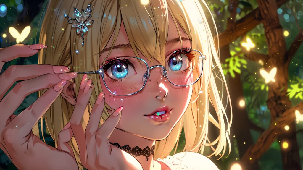 Silver-Blonde Anime Girl Wallpaper