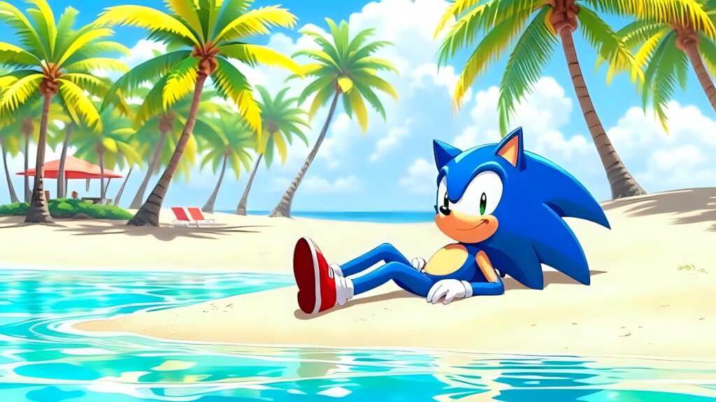 Sonic Tropical Beach Wallpaper