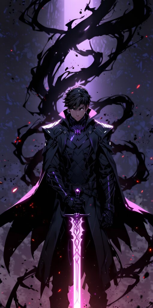 Sung Jin-Woo Minimalist Dark Wallpaper