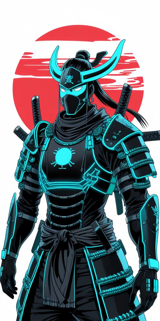 Epic Cyberpunk Samurai Wallpaper