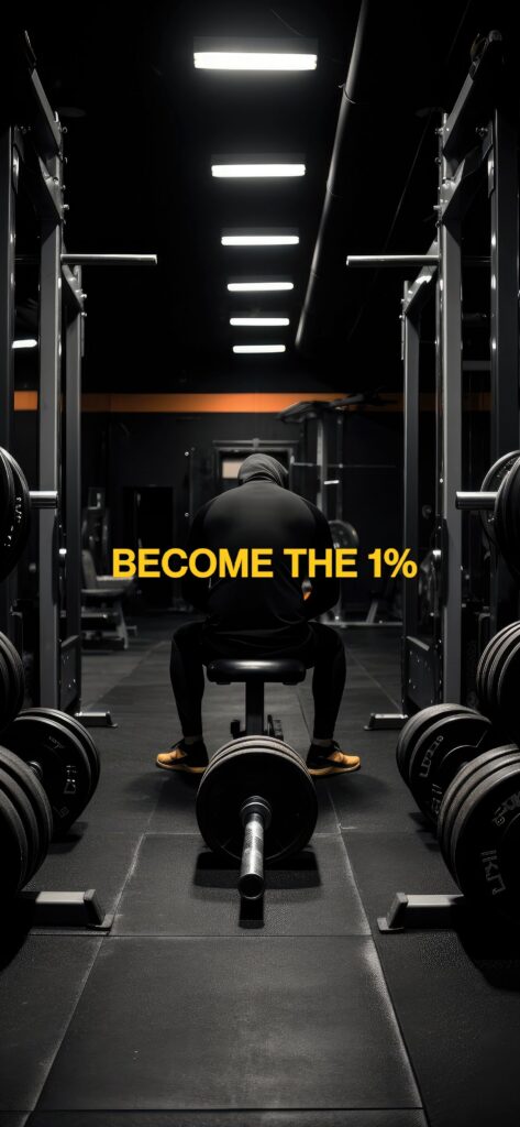 BECOME THE 1% Gym Wallpaper