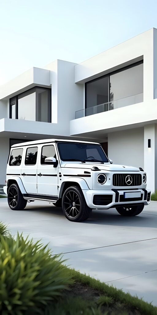 White Mercedes G-Wagon Wallpaper