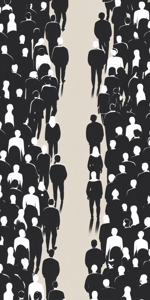 Abstract Crowd Walking Wallpaper