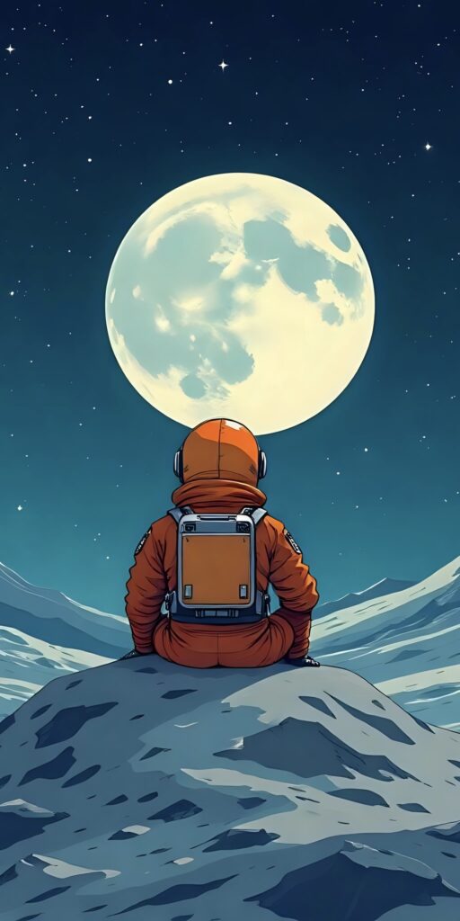 Astronaut on the Moon Wallpaper