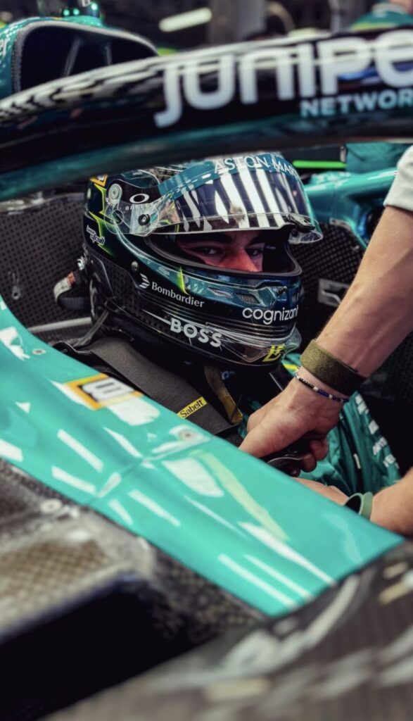 Stunning Lance Stroll Racing Focus Wallpaper