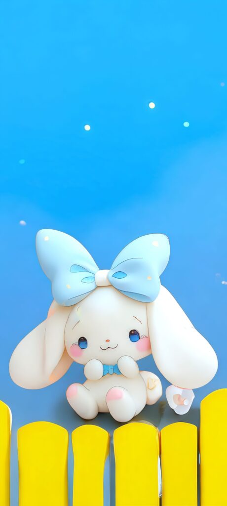 Cinnamoroll with Blue Bow Wallpaper