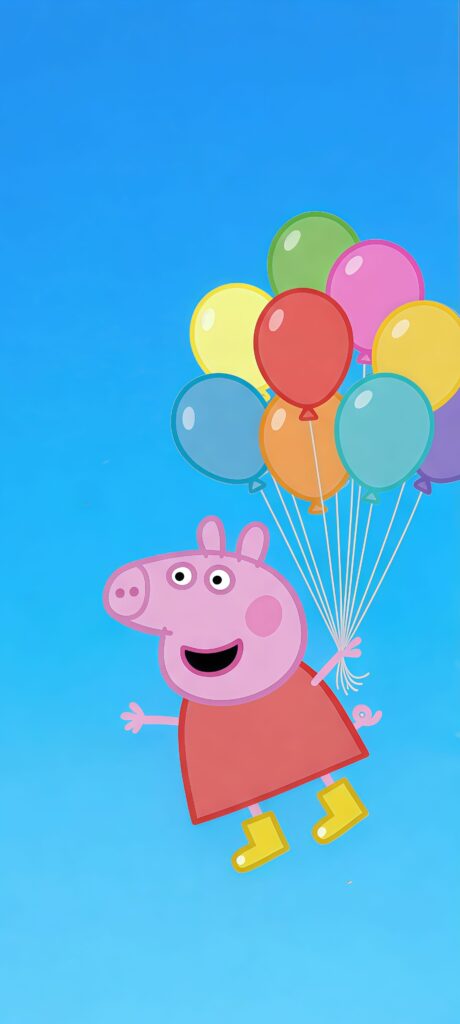 Peppa Pig Balloons Wallpaper