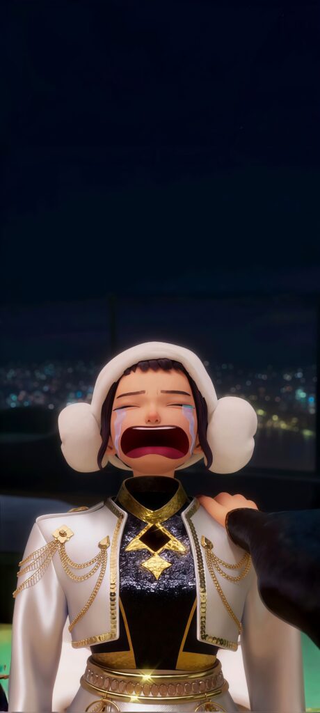 Rumi from K-Pop Demon Hunters Crying Wallpaper