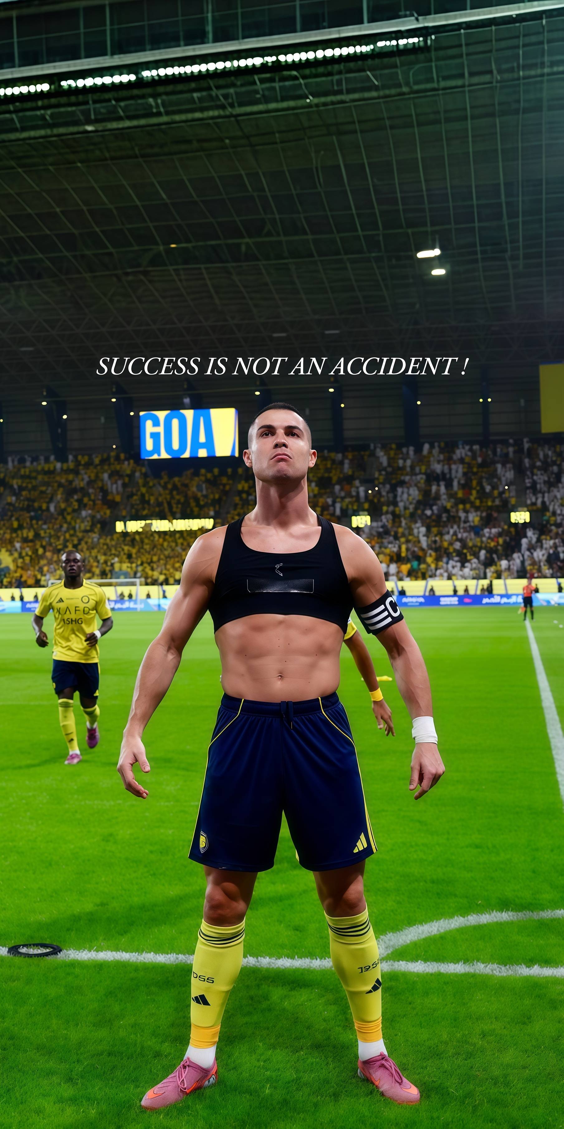 Cristiano Ronaldo Success Quote Al Nassr Wallpaper