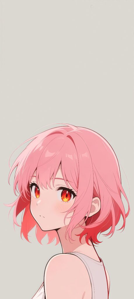 Pink Hair Cute Anime Girl Wallpaper