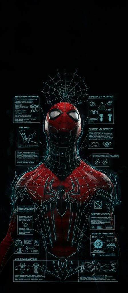 Spider-Man Tech Schematic Wallpaper
