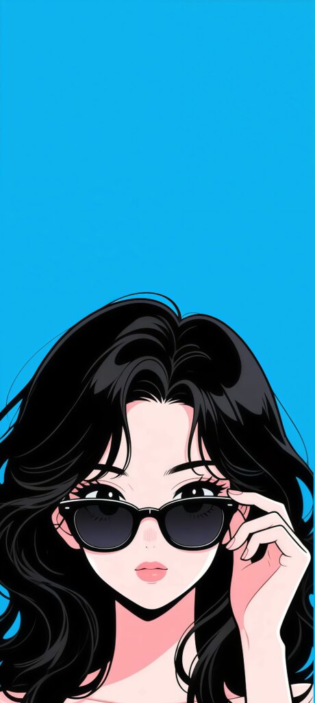 Sunglasses Fashion Anime Girl Wallpaper