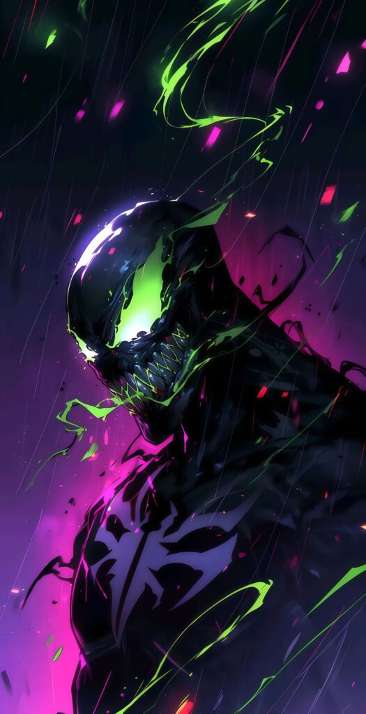 Venom Neon Marvel Wallpaper