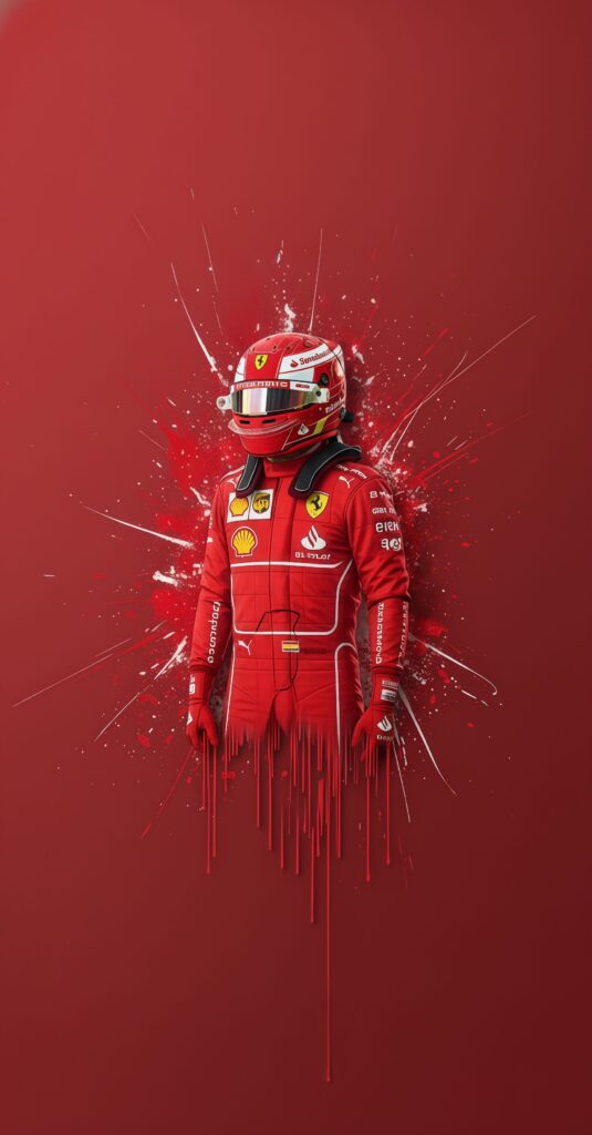 Charles Leclerc Ferrari Red Wallpaper