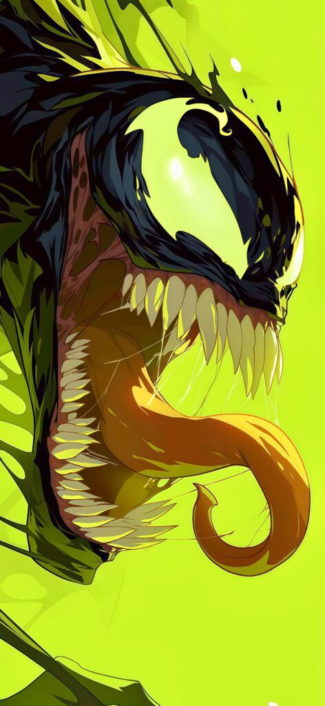 Neon Venom Close-Up Wallpaper