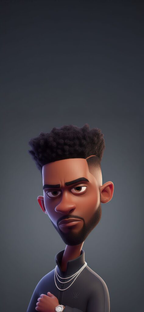Sharp Fade Afro Cartoon Wallpaper