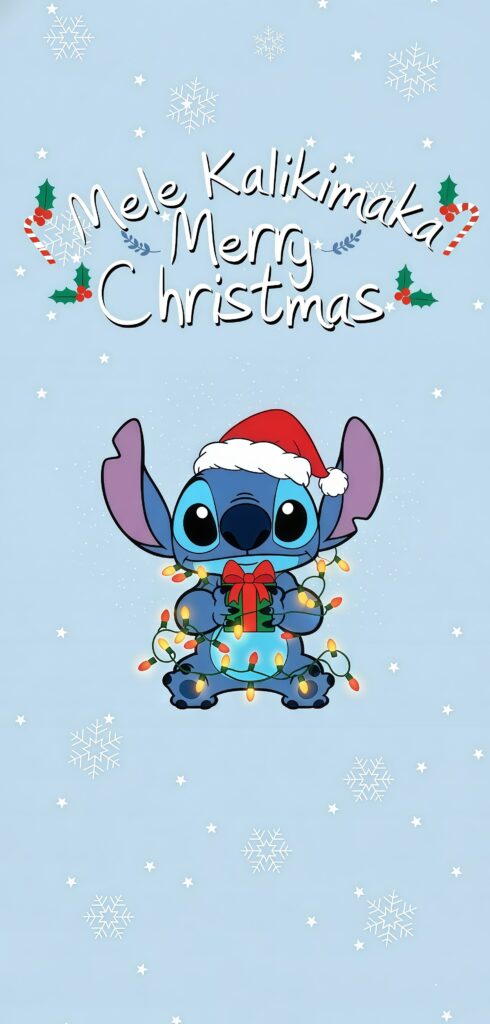 Stitch Merry Christmas Wallpaper