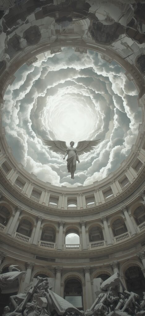 Celestial Angel Ruins Wallpaper