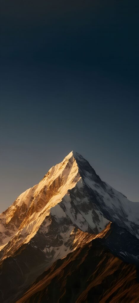 Golden Peak Mountain Wallpaper