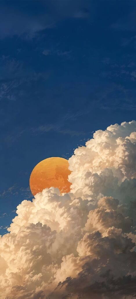 Golden Sun Clouds Wallpaper