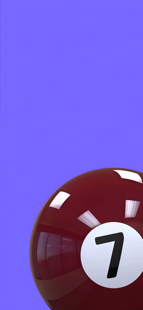 Minimalist 7-Ball Billiards Wallpaper