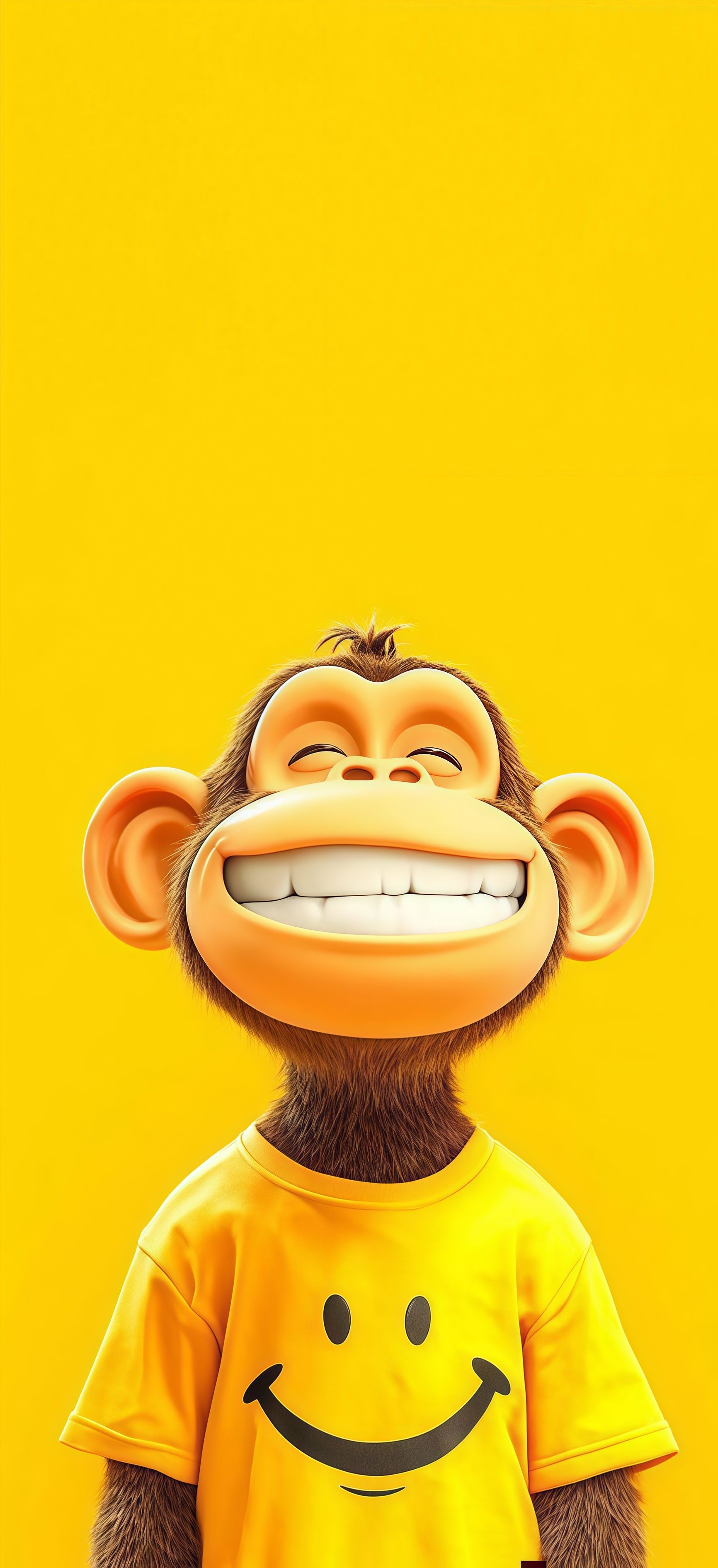 Happy 3D Smiling Monkey Wallpaper